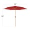 Best Choice Products 10ft Outdoor Woodgrain Pattern Steel Market Patio Umbrella w/ Crank, Tilt